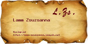 Lamm Zsuzsanna névjegykártya