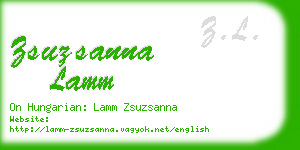 zsuzsanna lamm business card